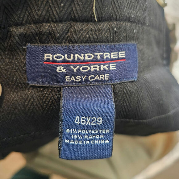 Roundtree & Yorke Tan Dress Pants Size 46x29 - Picture 4 of 4